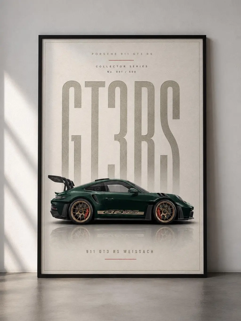 Porsche 911 GT3 RS Weissach Poster, Porsche Wall Art, GT3 RS Collector Series Print, Product without frame