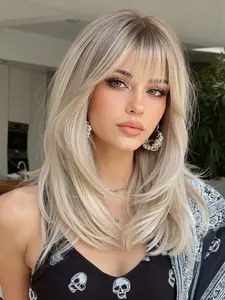 14 Inch Women's Natural Look Synthetic Wig, Heat Resistant Durable Design for Daily Use, Fashionable and Practical Style, Synthetic Hair Wig, Natural Looking Wigs