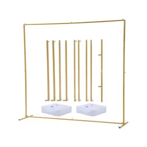 Arch Backdrop Stand,8.2 X 8.2 FT Square Backdrop Stand, Balloon Arch Stand For Birthday Party Anniversary Wedding Decoration