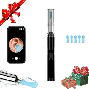 Earwax removal tool camera, visual wireless otoscope with 6 LED lights, ear cleaning set with 5 ear picks, ear cleaner for iOS and Android, Earwax Removal Kit
