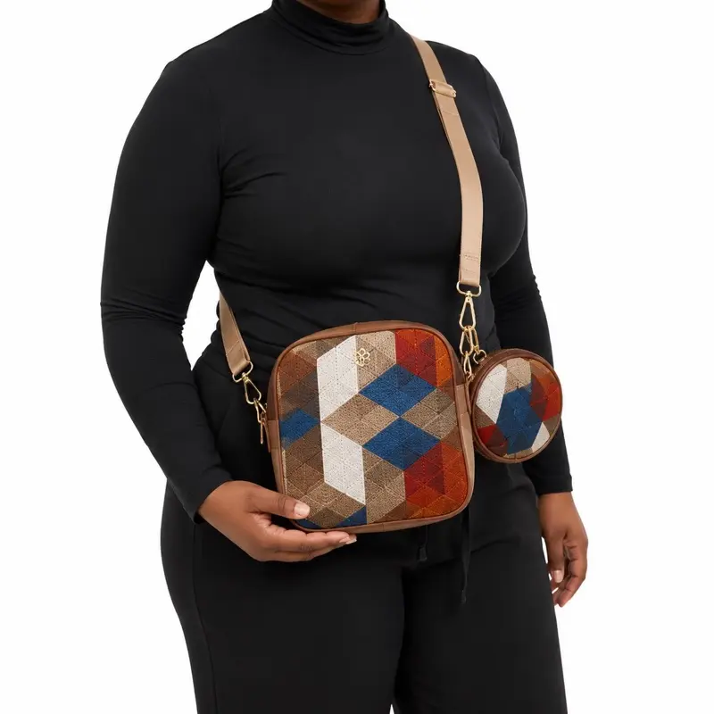 Zelina Signature Duo Bag Set for Women – 2-Piece Matching Handbag & Crossbody Purse Set, Elegant Everyday Fashion Bags, Gift for Her