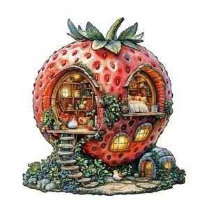 Strawberry Hut Wooden Jigsaw Puzzle