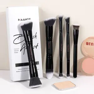 Maange 5-Piece Makeup Brush Set, Includes Foundation Brush, Concealer Brush, Blush Brush, Contour Brush, Ideal for Beginners