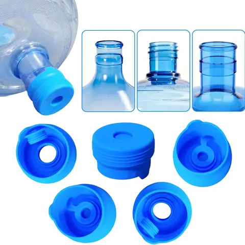 Reusable 60mm Water Bottle Covers for 3 & 5 Gal Water Jugs, BPA-Free Food-Grade Silicone Leak-Proof Indoor Kitchenware Drinkware Accessories