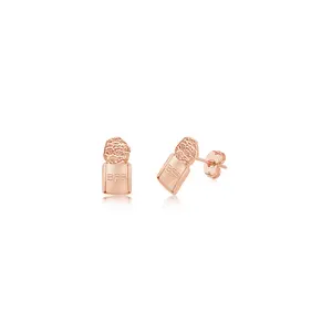 BFF Rose Gold Plated Girl's Screwback Stud Earrings Earth2Jane