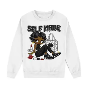 Sneaker Girl Selfmade Sweatshirt Match 4 Retro White Thunder | Color-Match Design | Adjustable Fit (S-5XL) | Shirt To Match Sneaker