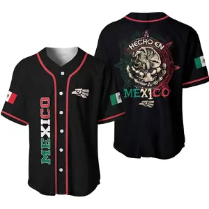 Personalized Name Mexico 3D Baseball Jersey Shirt
