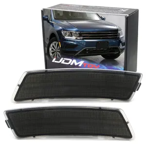 iJDMTOY Euro Smoked Lens Amber Full LED Front Side Marker Light Kit For Volkswagen 2018-up Tiguan, 2012-2019 Beetle, Powered by 40-SMD LED