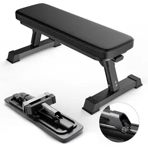Flat Weight Bench for Your Home Gym – Heavy Duty Workout Bench for Bench Press and Strength Training Exercise – Compact Weight Benches Designed for Home Use