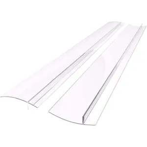 Gap Covers, (2 PCS)  Stove Gap filler Stopper Kitchen Stove Gap Covers - Flexible Stove Counter Gap Cover,  Grade (21 Inches, Semi Clear)