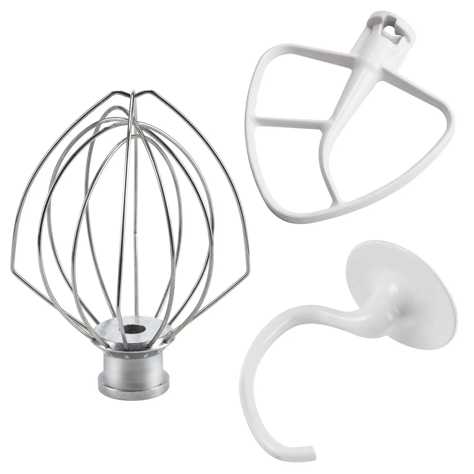 Kitchen Mixers Accessories 3-piece Including K45dh Dough Hook&k45b Coated Flat Paddle&k45ww Wire Whip For 4.5 Qt Tilt-head Stand Mixer Attachments By
