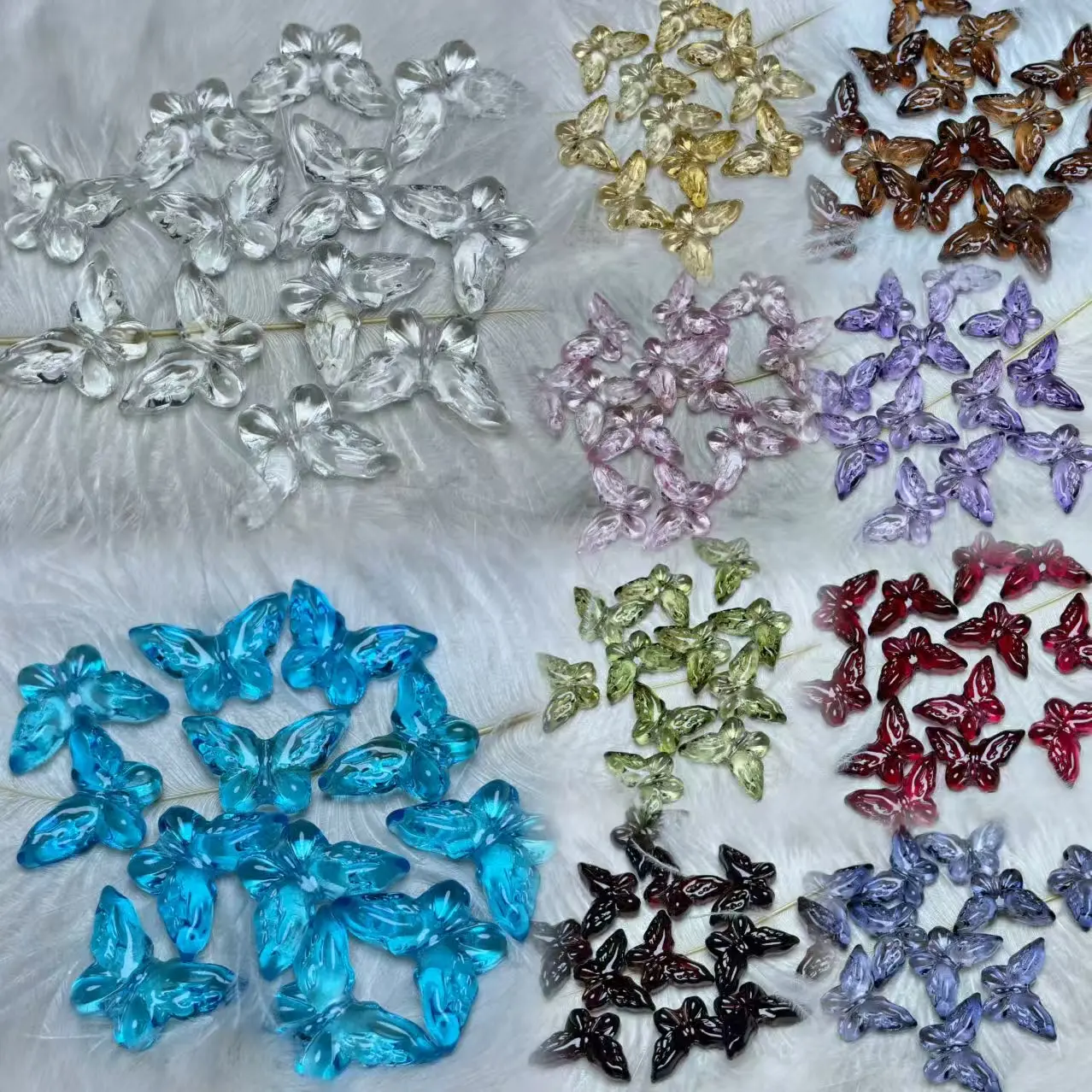 【Q1-10】Butterfly‑Shaped Glass Beads for Bead Stringing 75ml