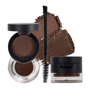 Dual Layer Brow Powder & Gel Set with Brush | Long-Lasting Natural 3D Eyebrow Makeup | Easy to Apply for Daily Use