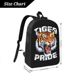 Best Trendy Tiger Pride Retro School Backpack - Lightweight Polyester, Adjustable Straps, Zipper Closure, Casual Style with Vibrant Tiger Print for Students, Backpack for School, For Teenager Boys Girls Birthday Gifs for School Supplies