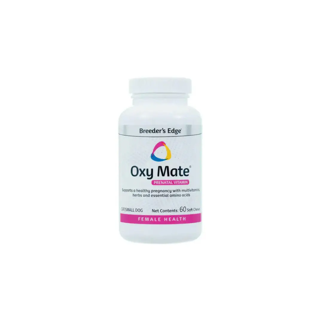 Oxy Mate Chewables Prenatal Vitamins - Enriched with Iron, Zinc, Folic Acid, for Small Dogs & Cats, 60 Soft Chews