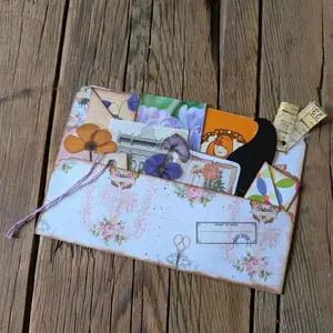 To My Sweet Ephemera Pocket with 2 Pockets for Cards Tags and Stickers Perfect for Junk Journal or Notebook