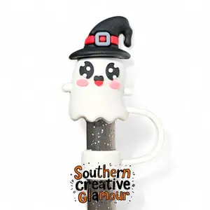 3D Witchy Ghost 10mm Straw Topper