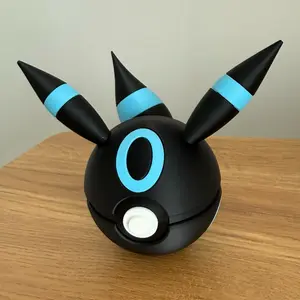 #0197 Umbreon Ball - Made to Order, Prismatic Eeveelution, 3D Printed Pokeball Figure, High-Quality PLA