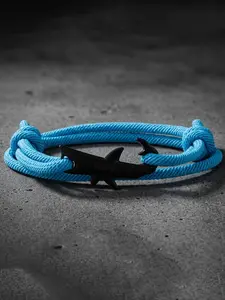 Shark Bracelet, Unisex, Multi-Layer Lucky Black & Red String Bracelet, Couple Gift, Summer Beach Jewelry, Surfing Bracelet