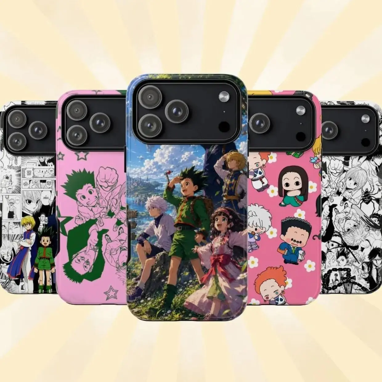Hunter x Hunter Phone Case Fan Art, Gon Killua Cute Anime Manga Cover, Gon Killua Case Compatible With iPhone 11-17, Samsung S21-S26