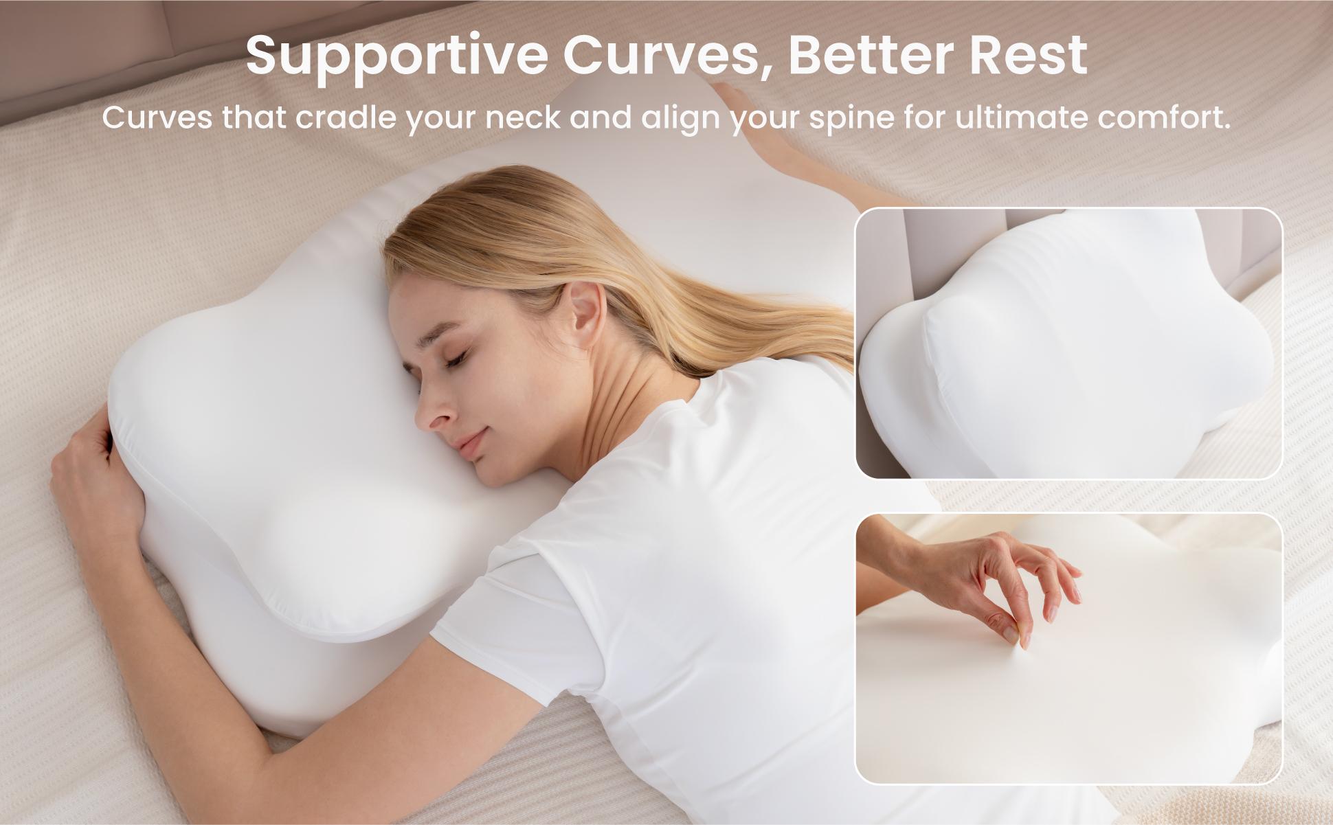 Alcedo Cervical Memory Foam Pillow for Neck and Shoulder Pain Relief, Adjustable Ergonomic Contour Orthopedic Pillow with Cervical Support for Side, Back and Stomach Sleepers Alcedo Cervical Memory Foam Pillow for Neck and Shoulder Pain Relief, Adjustable Ergonomic Contour Orthopedic Pillow with Cervical Support for Side, Back and Stomach Sleepers