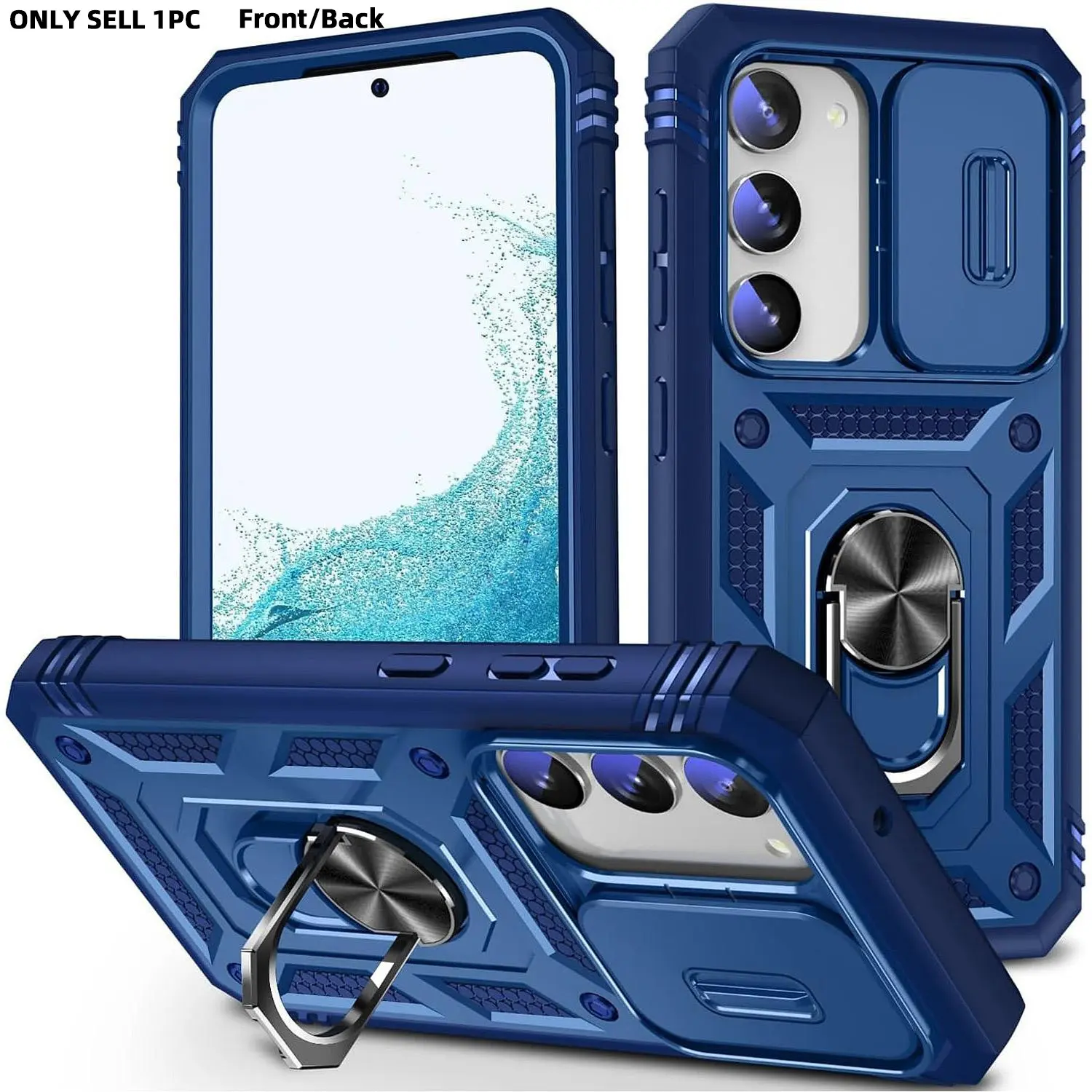 Case For Samsung Galaxy S26 S25 S24 S23 S22 Ultra Plus S25 FE S24 FE S25 Edge A56 A36 A17 A16 A26 A55 A06 Heavy Duty Protective with Camera 360 Degree Rotate Kickstand Shockproof Cover
