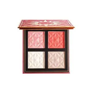 Four-color Blush Box Highlight Repair - Multicolor Blush Box with Sun Design - 7.2g Net Content - Makeup Product