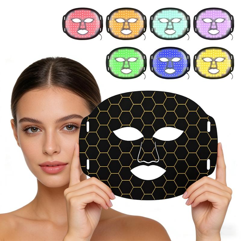 【Mother's Day Gift】Red Light Therapy for Face, LED Face Mask Light Therapy with Rechargeable Remote for Acne, Wrinkles, Skin Rejuvenation, Portable Facial Skin Care Mask with Timing Function - Home Use 96 LED Beads