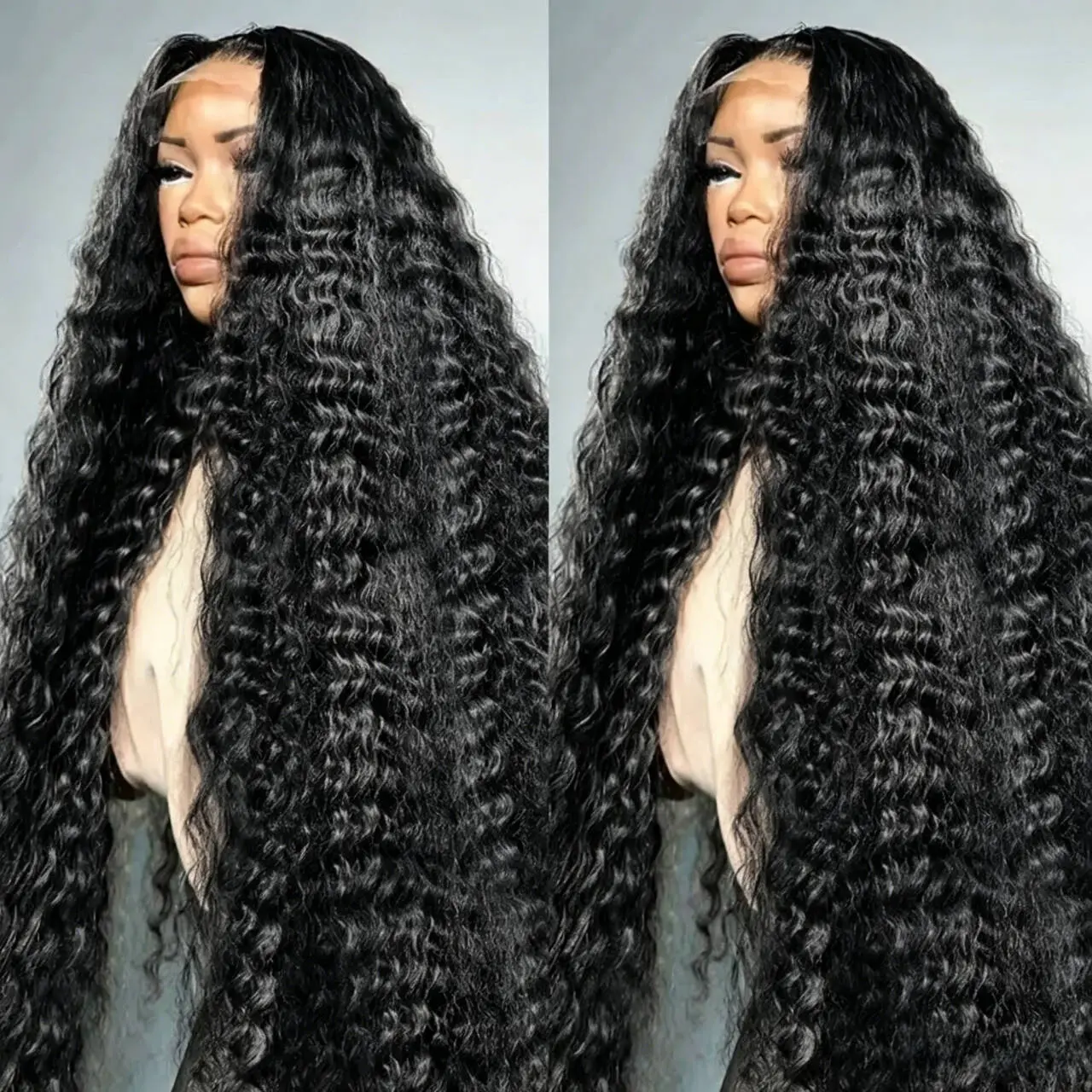 Bling Hair Deep Wave 13x4 13x6 Lace Frontal Wig Human Hair Brazilian Deep Curly Transparent Lace Front Human Hair Wigigs For Women On Sale 180% Density TikTokShopBlackFriday