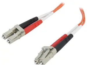 C2G 33172 OM1 Fiber Optic Cable - LC-LC 62.5/125 Duplex Multimode PVC Fiber Cable, Orange (3.3 Feet, 1 Meter)