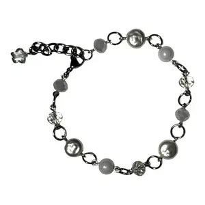 Siren Handmade Anklet for Women Stainless Steel Hypoallergenic Tarnish Resistant Anklet 9-10"