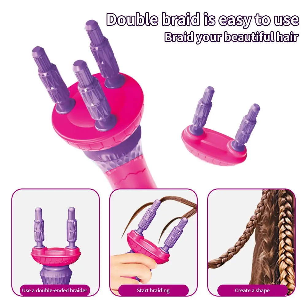 Girls DIY Bead Machine Electric Braiding Hair Machine Set, Pretend Play Toy,  Braid Accessories Drill Machine Parent-Child Interaction Beauty Kit -  TikTok Shop