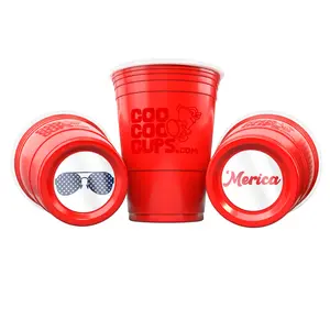 CooCoo Cups® 16oz USA Star Glasses & 'Merica Party Cups - 50 Count