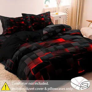 3-piece geometric printed duvet cover set, including 1 duvet cover and 2 pillowcases, no duvet insert or pillow inserts included, soft and comfortable household bedding, suitable for bedrooms and hotels.