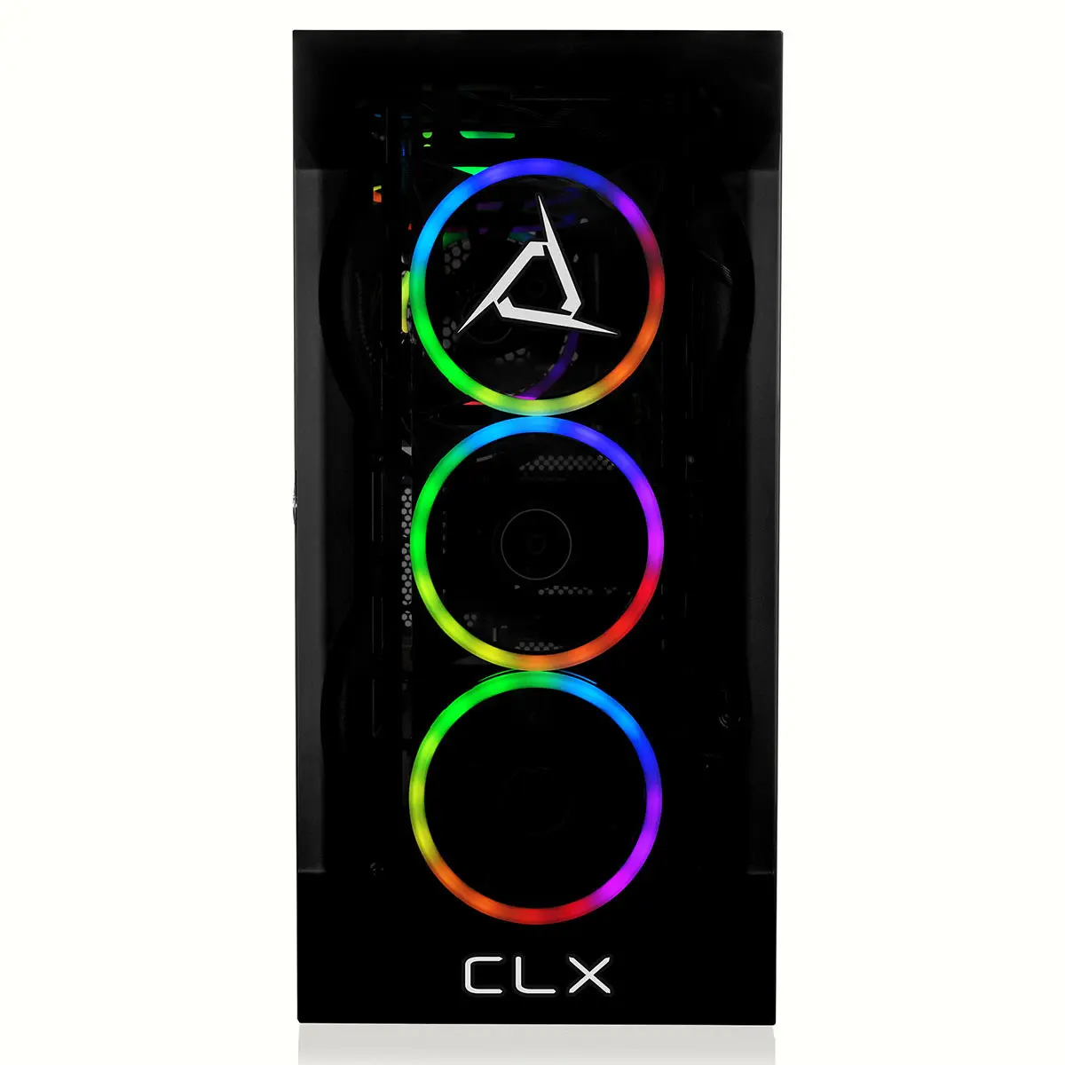 CLX SET Liquid Cooled Gaming Desktop Computer, AMD Ryzen 7 9700X 3.8GHz, 32GB RAM, 2TB SSD, NVIDIA GeForce RTX 5060 Ti 16GB, Windows 11 Home, Black