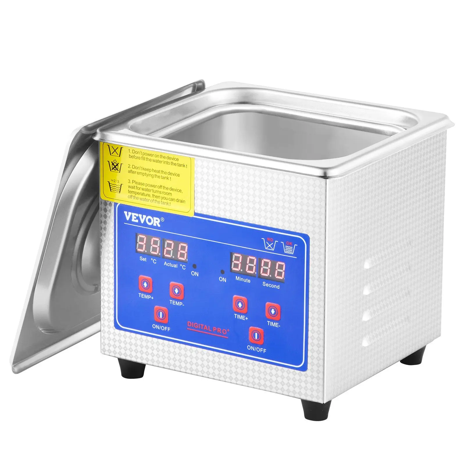 Spring new arrivals Ultrasonic Cleaner 1.3L Professional Ultrasonic Cleaner with Digital Timer 40kHz Excellent Ultrasonic Cleaning Machine 110V for Jewelry Watch Ring Coin Diamond Eyeglasses Small Parts Cleaning