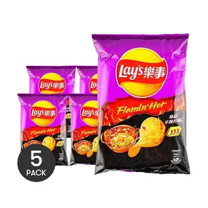 Lay's Taiwan Korean Spicy Shin Ramyun Flavor Potato Chips 59.5g x 5 Pack - Authentic Asian Snack