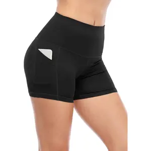 CADMUS High Waist Athletic Shorts for Womens Yoga Fitness Running Shorts with Deep Pockets CADMUS