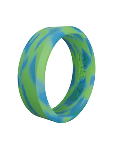 Women's Modern Aurora Silicone Ring, Unique Glow-in-the-Dark Band Inspired by the Northern Lights Design, Unique Rings