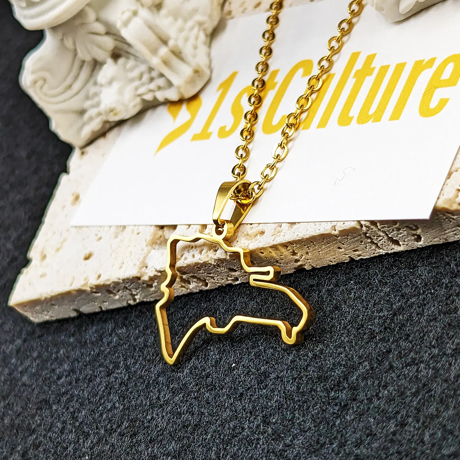 Dominican Map Necklace - Gifts Republic Jewelry
