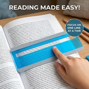 Random Set of 4 Colorful Reading Aids, Bookmark and Reading Tools, Highlighting, Annotation, Progress Tracking, Assistive Reading Accessories
