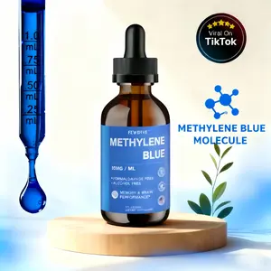 FEWDIVE Methylene Blue Supplement Drops 10mg/ml | Formaldehyde-Free | 99.99% Purity | Complex Vitamin B Group | Energy Boost | Brain & Heart Support | Natural Energy Enhancer