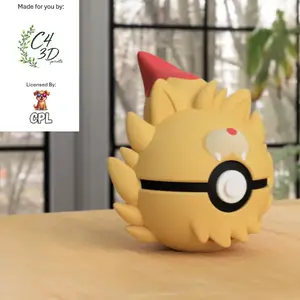 Pombon Ball - 1st Print - High-Quality PLA, 3D Printed Pokeball Figure