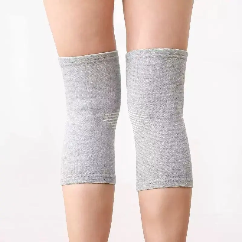 New model sports knee pads with anti-slip silicone and shock-absorbing protection. Suitable for cycling, running, basketball and other activities. Breathable design.