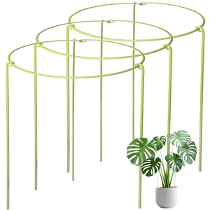 3-Pack  Support Stakes for Indoor , Adjustable Monstera Cages & Snake  Support Rings, Potted  Supports Garden Stakes (10" W x 17" H)