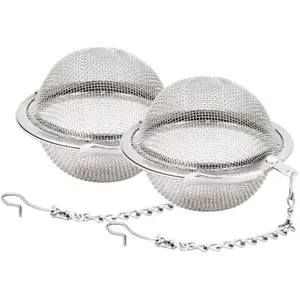 2pcs Stainless Steel Mesh Tea Ball 2.1 Inch Tea Strainers Teas Infuser Strainer Filters for Teas