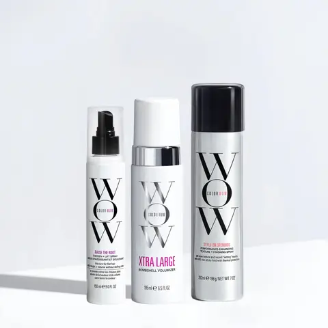 Color Wow Bombshell Hair Volume Routine Bundle | Xtra Large Bombshell Volumizer, Raise the Root & Texture Spray | For Fine, Flat Hair | Volumizer, Root Lifter & Texture Spray Set | Award-Winning Hair Products