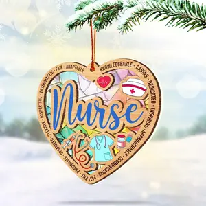 Nurse Appreciation Gifts Christmas Ornaments - School Nurse Decor