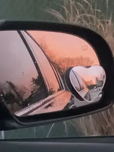 Heart-Shaped Blind Spot Mirrors Set, Adjustable Angle Detachable Wide-Angle Convex Rearview Mirror, Enhanced Driving Safety, Universal Car Accessories, Vehicle