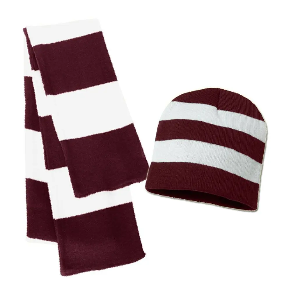 Maroon / White